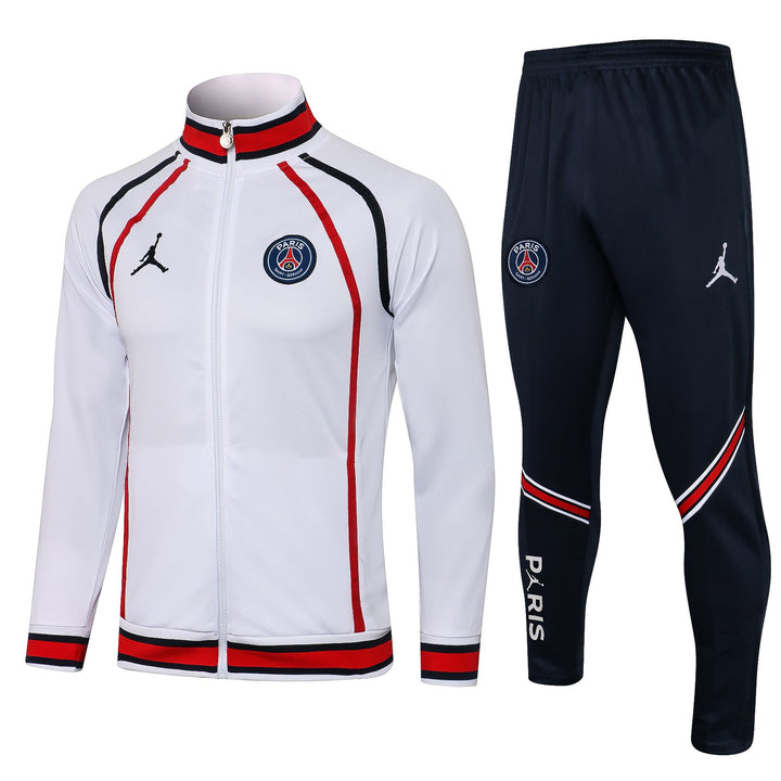 Kit PSG Branco/Vermelho - Casaco Moletom e Calça - Masculino